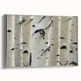 Framed canvas featuring close-up landscape art paintings of trees in muted earth tones, ideal for a contemporary living room.