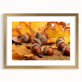 Extra large abstract art print featuring textured close-ups of trees in gold frame, ideal for living room decor.