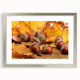 Textured art print of abstract tree forms in silver frame, ideal for modern bedroom ambiance.