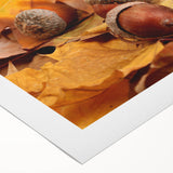 Art deco poster featuring close-up of trees in muted green tones on rolled canvas, suitable for dining room wall art.