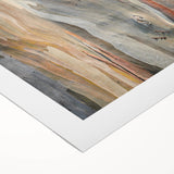 Art deco poster of trees in monochrome shades on rolled canvas, suitable for dining room or bathroom wall art.