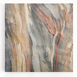 Black and white photo of dense trees on large stretched canvas, ideal for kitchen wall art.