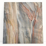 Black and white close-up photograph of tree bark on a large stretched canvas, ideal for kitchen or bedroom wall art.