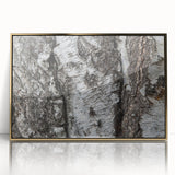 Large art print featuring close-up of trees, in gold frame, ideal for modern art wall decor or nursery.