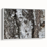 Vintage poster art of vibrant, colorful trees on extra large framed canvas, ideal for living room decor.