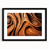 Extra large abstract art print of colorful, textured trees on a black framed canvas, ideal for living room decor.