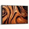 Black and white framed canvas featuring a close-up view of tree textures, ideal for bedroom wall decor.