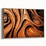 Framed canvas featuring a close-up of trees in muted earth tones, ideal for bedroom wall art.