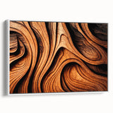 Vintage poster art featuring a close-up of tree bark on a framed canvas, ideal for adding a natural element to a living room.