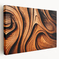 Close-up of a tree's bark printed on stretched canvas, with detailed textures in earthy brown tones.