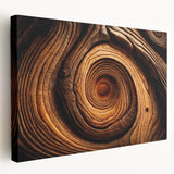 Close-up image of tree bark on stretched canvas, featuring detailed textures in earthy tones, suitable for kitchen wall art.