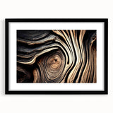 Extra large abstract art print featuring textured, colorful tree close-ups on a black framed canvas.