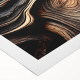 Art deco poster featuring a close-up of tree branches on rolled canvas, suited for dining room wall art.