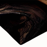 Black and white photo of a dense forest on stretched canvas, ideal for bedroom wall art.