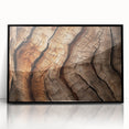 Large abstract wall art featuring close-up tree designs in black and white, framed in acrylic.