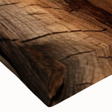 Close-up black and white photo of tree bark on a stretched canvas, ideal for bedroom wall art.