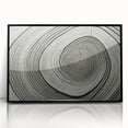 Large abstract wall art featuring close-up tree designs in black and white, framed in acrylic.