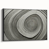 Black and white framed canvas featuring a close-up of tree branches, ideal for bedroom landscape art.
