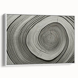 Vintage poster art of a dense forest in muted greens and browns, framed canvas, suitable for living room decor.