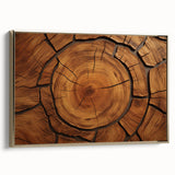 Framed canvas depicting close-up of trees in black and gold, ideal for bedroom wall decor.