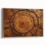 Close-up landscape art painting of trees on a framed canvas, featuring a palette of black and vibrant colors.