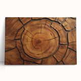 Black and white close-up photo of tree bark on a stretched canvas, ideal for kitchen wall art or bedroom ambiance.