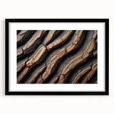 Extra large abstract art print featuring textured trees in vibrant colors on a black framed canvas.