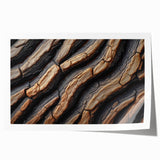 Close-up of tree branches in muted green and brown tones on a rolled canvas, ideal for art wall dining room.