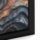 Extra large framed canvas featuring a close-up of black textured bark with colorful moss, ideal for living room decor.