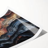 Extra large wall art featuring black line art flowers on a white background, rolled canvas.