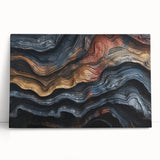 Black and white close-up of tree rings on a large stretched canvas, ideal for kitchen wall art or bedroom ambiance.