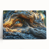 Black and white close-up photograph of tree bark on stretched canvas, ideal for kitchen wall art or bedroom ambiance.