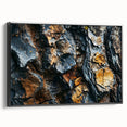 Black and white framed canvas of a close-up tree landscape, suitable for bedroom wall decor.