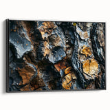 Black and white framed canvas of a close-up tree landscape, suitable for bedroom wall decor.