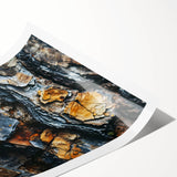 Extra large rolled print featuring line art flowers in black on a white background, ideal for large living room wall art.