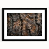 Abstract art print featuring textured trees in vibrant colors on a large canvas, ideal for living room decor.