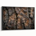 Black and white framed canvas featuring close-up of tree branches, ideal for bedroom wall decor.