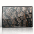 Large abstract wall art featuring close-up tree designs in black and white, framed in acrylic.