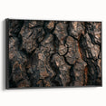 Black and white framed canvas featuring a close-up of trees, ideal for bedroom wall decor with a vintage poster art style.