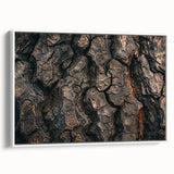 Extra large framed canvas featuring a close-up of trees in a vintage poster art style.