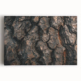 Black and white photo of a dense forest on stretched canvas, ideal for kitchen wall art.