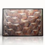 Large abstract wall art depicting close-up tree designs in black and white, framed in acrylic.