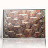 Modern art wall decor featuring close-up of trees in black and white, framed acrylic, ideal for nursery.