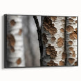Black and white landscape art painting of trees on framed canvas, ideal for bedroom wall decor.