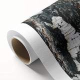 Art deco poster of trees with intricate designs on rolled canvas, suitable for nursery wall art or dining room decor.