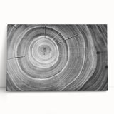 Black and white close-up photo of tree bark on stretched canvas, suitable for kitchen wall art or bedroom decor.