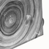 Large abstract wall art featuring close-up of tree bark in muted brown tones on acrylic glass.