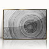 Large art print of close-up tree branches in muted green and brown tones on a framed acrylic, ideal for modern nursery decor.