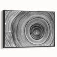 Black and white framed canvas depicting a close-up of tree textures, ideal for bedroom landscape art.