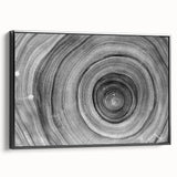 Black and white framed canvas depicting a close-up of tree textures, ideal for bedroom landscape art.